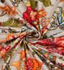 Red Floral 144 TC Cotton King Size  Bedsheet With 2 Pillow Cover