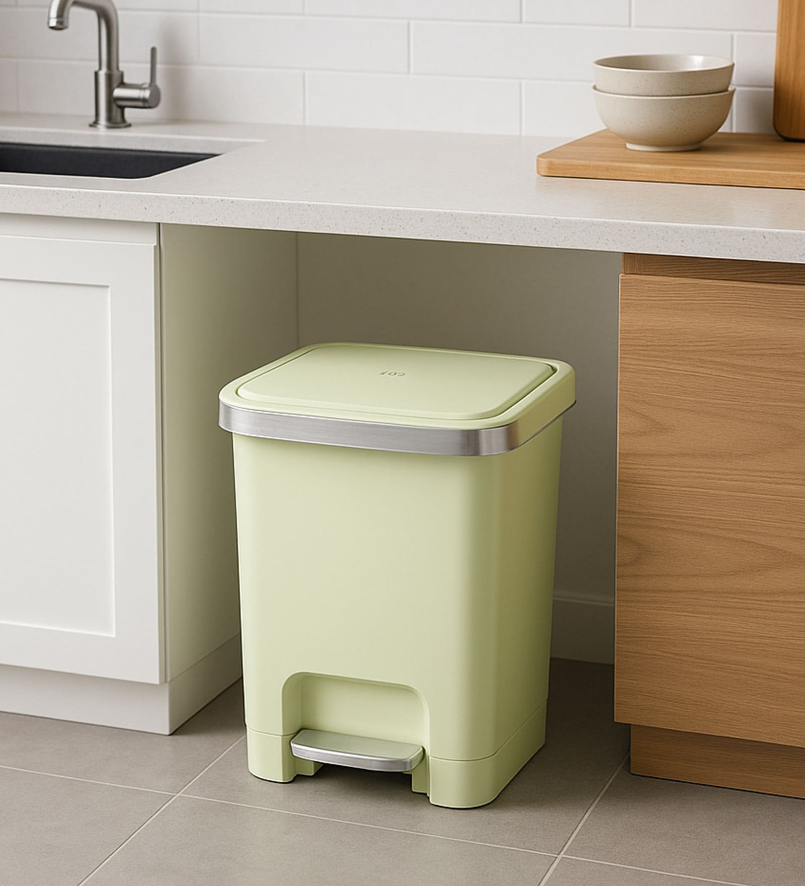 15 Litre Blue Plastic Dustbin