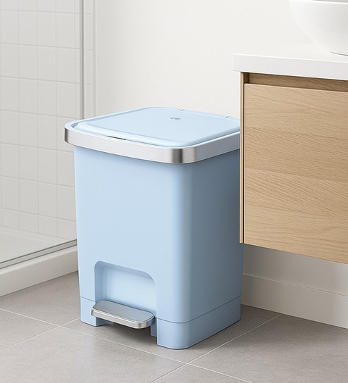 15 Litre Green Plastic Dustbin