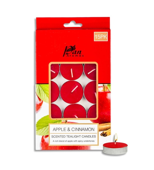 15-Pack Scented Tealight Candle - Apple & Cinnamon
