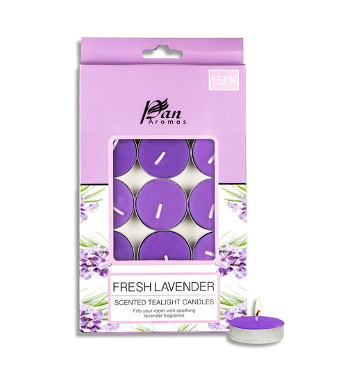 15-Pack Scented Tealight Candle - Fresh Lavender