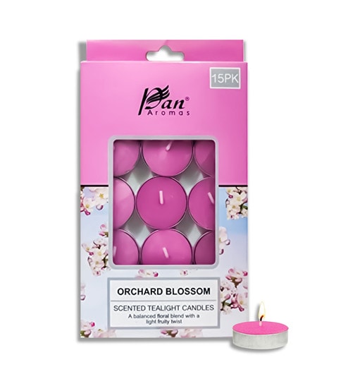 15-Pack Scented Tealight Candle - Orchard Blossom