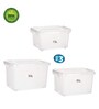 15, 35 & 50 Litres Plastic Storage Box , Set of 3