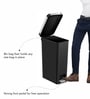 15+15 Litre Metallic Stainless Steel Dustbin