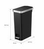 15+15 Litre Metallic Stainless Steel Dustbin