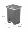 15 Litre Black Stainless Steel Dustbin
