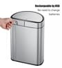 15 Litre Grey Plastic Dustbin