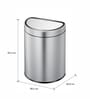 15 Litre Grey Plastic Dustbin