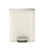 15 Litre White Stainless Steel Dustbin