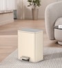 15 Litre White Stainless Steel Dustbin