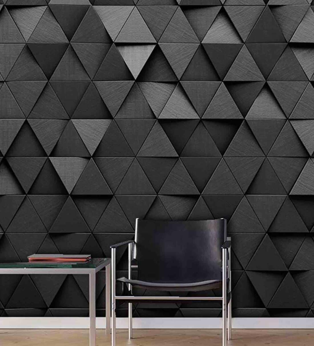 3D geometric figures Bedroom Wallpaper - TenStickers