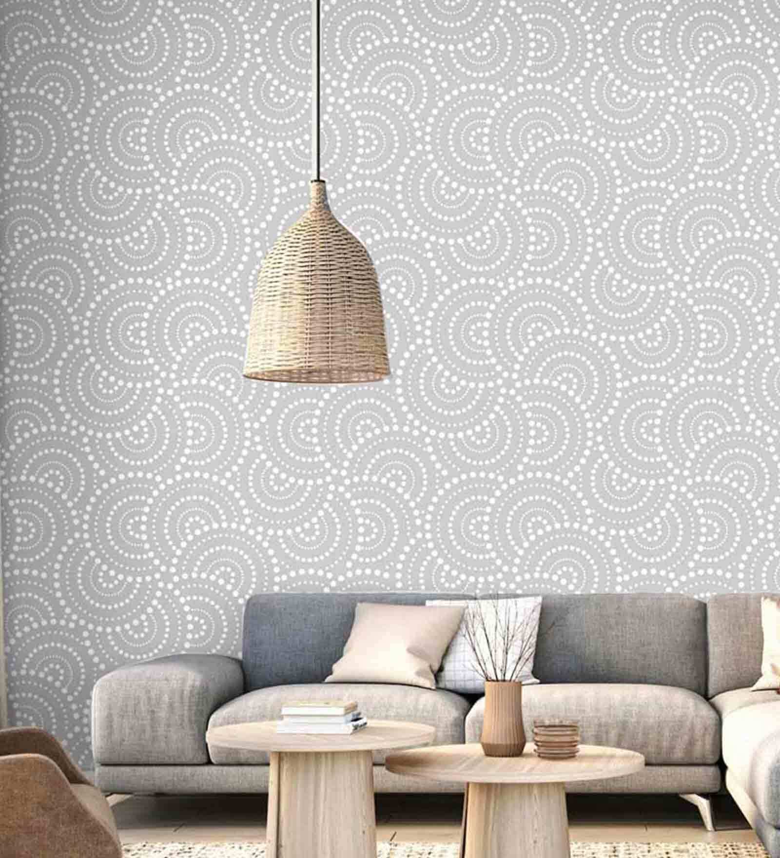 16 Feet Halftone Circles 180 Gsm Wallpaper Roll