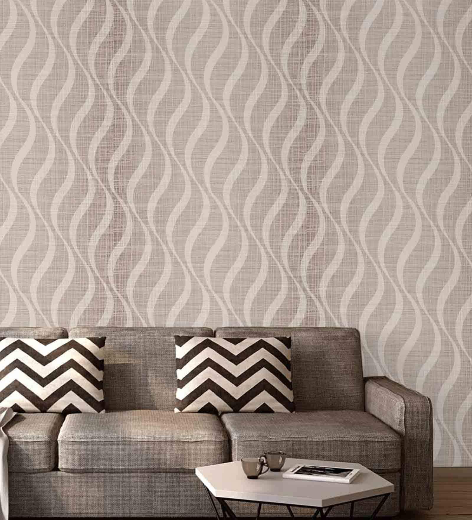 16 Feet Line Waves 180 Gsm Wallpaper Roll