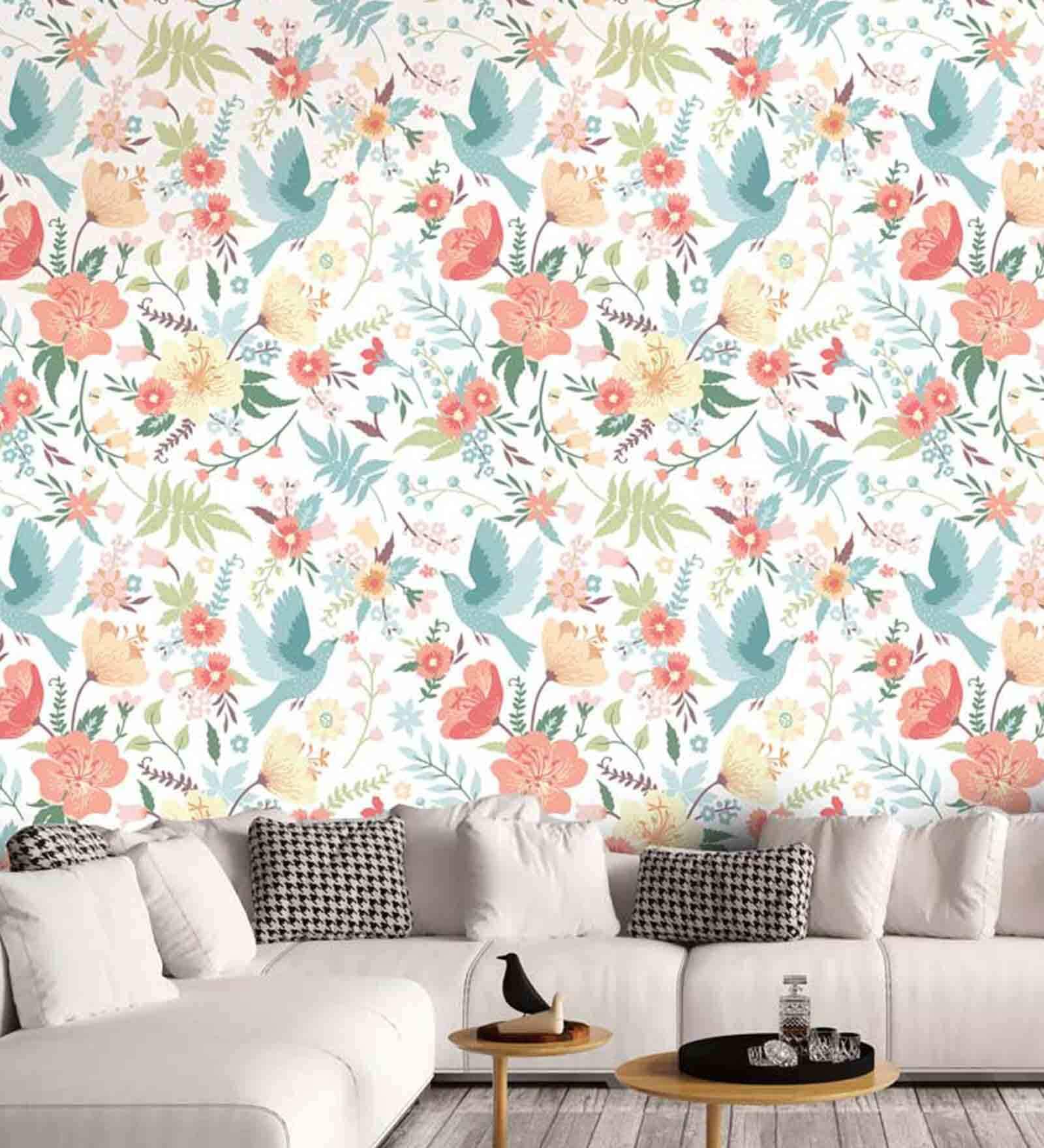 16 Feet Spring Dove 180 Gsm Wallpaper Roll