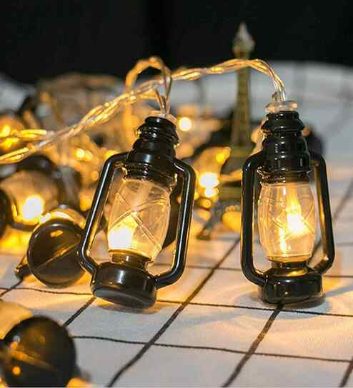 16 LED, Black Lantern Shaped 5 Mtrs LED String Light