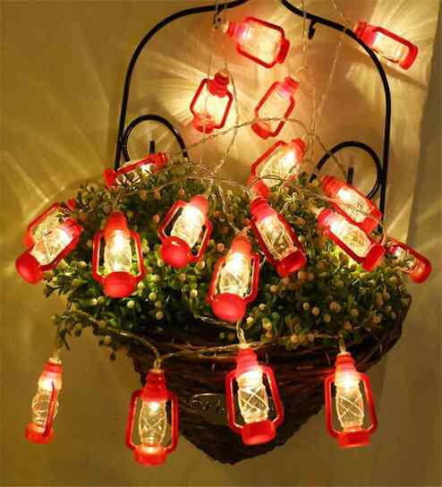16 LED Red Kandil String Light