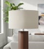 16-Inch Beige Fabric Drum Lampshade