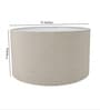 16-Inch Beige Fabric Drum Lampshade