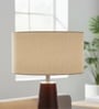16-Inch Beige Fabric Drum Lampshade