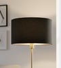 16-Inch Black Fabric Drum Lampshade