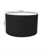 16-Inch Black Fabric Drum Lampshade