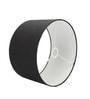 16-Inch Black Fabric Drum Lampshade