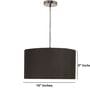 16-Inch Black Fabric Drum Pendant Light