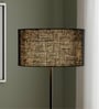 16-Inch Black Jute Fabric Drum Lampshade
