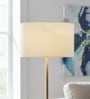 16-Inch Cream Fabric Drum Lampshade