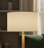 16-Inch Cream Fabric Drum Lampshade