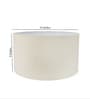 16-Inch Cream Fabric Drum Lampshade