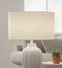 16-Inch Cream Fabric Drum Lampshade