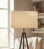 16-Inch Cream Fabric Drum Lampshade