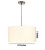 16-Inch Cream Fabric Drum Pendant Light