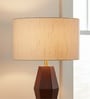 16-Inch Cream Texture Fabric Drum Lampshade