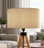 16-Inch Cream Texture Fabric Drum Lampshade