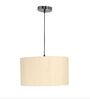 16-Inch Cream Texture Fabric Drum Pendant Light