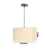 16-Inch Cream Texture Fabric Drum Pendant Light