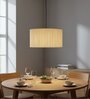16-Inch Cream Texture Fabric Drum Pendant Light