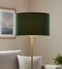 16-Inch Dark Green Fabric Drum Lampshade