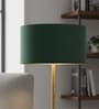 16-Inch Dark Green Fabric Drum Lampshade