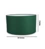 16-Inch Dark Green Fabric Drum Lampshade