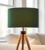 16-Inch Dark Green Fabric Drum Lampshade