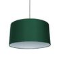 16-Inch Dark Green Fabric Drum Pendant Light