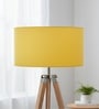 16-Inch Dark Yellow Fabric Drum Lampshade