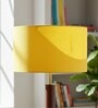 16-Inch Dark Yellow Fabric Drum Lampshade