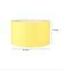 16-Inch Dark Yellow Fabric Drum Lampshade