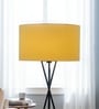16-Inch Dark Yellow Fabric Drum Lampshade