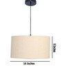 16-Inch Flex Fabric Drum Pendant Light, Modern Hanging Ceiling Lamp