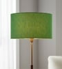 16-Inch Green Texture Fabric Drum Lampshade